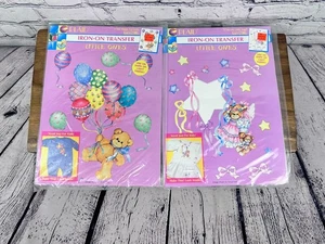 Lotto 2 ferri da stiro vintage PLAID Lucy Rigg Lucy & Me "Little Ones" bambino su trasferimenti - Foto 1 di 6