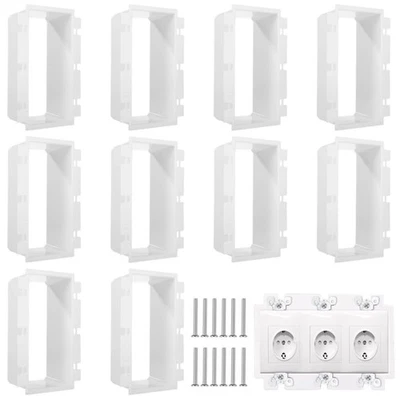 YEESPORT 10 Pcs Electrical Box Extenders BE3-3 Electrical Outlet Box Extenders with 62
