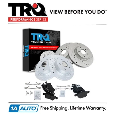 Kit de pastillas de freno y rotor delanteras y traseras TRQ para Ford C-Max Escape 2013-2016 Foto 1 de 4