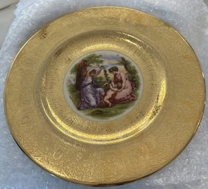 Set Of 3 RARE Royal China Warranted 22 K. Gold Porcelain Plates 10” Round NEW - Picture 1 of 3