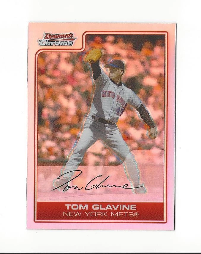 2006 Bowman Chrome Refractor #173 Tom Glavine Mets - Image 1 of 1