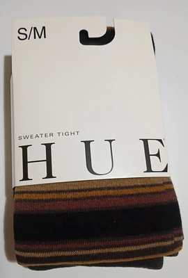 HUE ESPRESSO STRIPED SWEATER TIGHTS SIZE S/M - NWT - Image 1 of 4