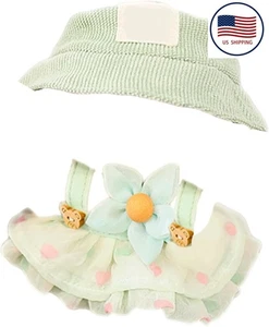 (Clothes Only) 3-Piece Outfit Set with Hat, Pink Dress and Flower Accessories - Picture 1 of 13