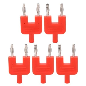 5x Dual Banana Plug Double Row 1 Female To 2 Male Banana Plug❀ - Picture 1 of 22