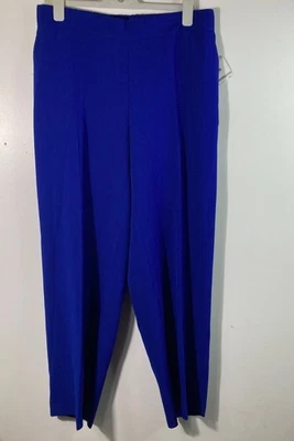 Pantalones de pierna recta Kasper para mujer 1X azul real nuevos con etiquetas bolsillos elásticos Wa Foto 1 de 4
