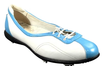 Zapatos de golf Callaway para mujer 9,5 blancos azules suaves tacos con cordones W471-17 41 Foto 1 de 4