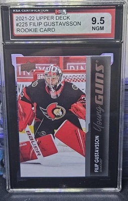 21-22 Upper Deck Filip Gustavsson Young Guns 🚨🚨🚨 KSA 9.5 Near Gem Mint  - Image 1 of 3