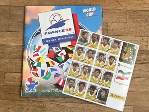 Album figurine Panini FRANCE 98 COMPLETE + IRAN Team Set wc wm 1998 deutsche 70 - Foto 1 di 24