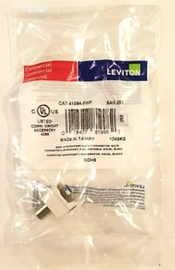 41084-FWF Leviton QuickPort F-Type Coax Adapter Nickel Plated, White - 50 COUNT - Picture 1 of 4