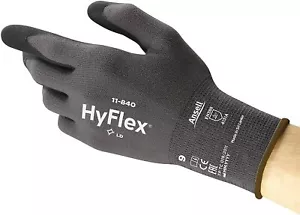 Gants extensibles légers confort Ansell HyFlex 11-840 mousse nitrile - Photo 1 sur 9