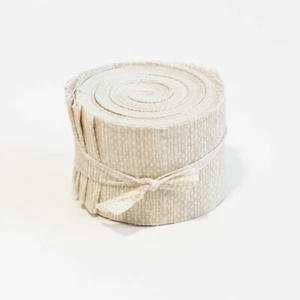 20 pc. 2.5" Crosshatch Natural Jelly Roll 100% cotton fabric quilting strips - Picture 1 of 1