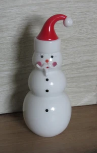 2011 signierte Vitrix heiße Glas Schneemann Weihnachtsmütze Weihnachten Schnurrbart 6,5" Rarität - Bild 1 von 15