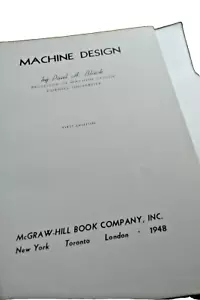 Vintage 1948 Machine Design HC book Paul H. Black 1st EDITITON Free shipping - Picture 1 of 3