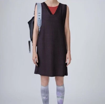 Vestido para mujer Acne Studios talla grande marrón tejido midi sin mangas tianna tocador Foto 1 de 4