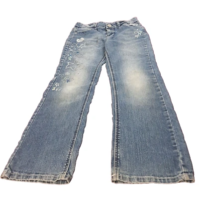 Faded Glory Girls Denim Stretch Bootcut Jeans Embellished Size 10 - Image 1 of 4