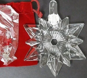 Waterford Crystal 2015 Snow Crystal Pierced ornament Boxed w/enhancer # 40005025 - Picture 1 of 2