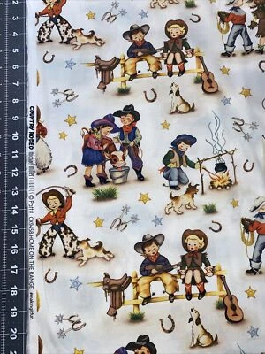 Country Rodeo Home On The Range Michael Miller Cotton Fabric 1/2 Yard 18 By 44” - Image 1 of 4