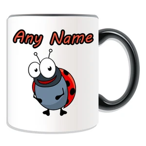 Personalised Gift Standing Ladybird Mug Money Box Cup Animal Insect Design Theme - Picture 1 of 21