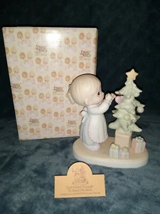 Precious Moment God Cared Enough To Send His Best Exc Cond [WITH BOX] - Picture 1 of 5