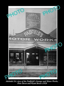 OLD 8x6 HISTORIC PHOTO OF ADELAIDE SA THE PADFIELDS MOTOR GARAGE c1920 - Picture 1 of 1