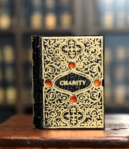Charity Miniature book Jeweled Cover by Barbara Raheb RARE COLOR BOOK - Imagen 1 de 5