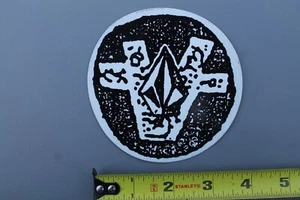 VOLCOM Stone Black White Rusty Crystal Punk OG VC1 Vintage Skateboarding STICKER - Picture 1 of 5