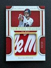 2023 Panini National Treasures Eli Manning Treasured Threads Prime Patch # /10