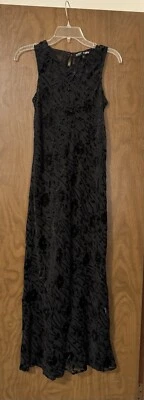 Vestido floral vintage de terciopelo transparente Betsy Johnson - pequeño/pequeño Foto 1 de 4