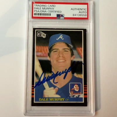 Dale Murphy Signed 1985 Donruss #66 PSA Auto Authentic - Image 1 of 2