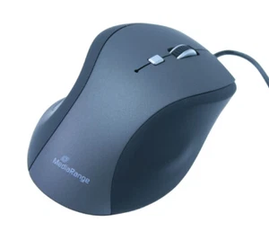 5 Tasten USB Maus mit Kabel Kabelmaus mit optischem Sensor, schwarz/grau - Bild 1 von 2