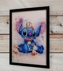 Lilo and stitch Pictures x 3 Pictures Framed Size A4 Box Frames 