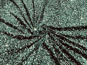 Hunter Green 5mm sequins on a stretch velvet 2 way stretch,sold by the yard - Picture 1 of 2