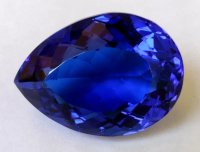 Large Blue Tanzanite 17.75 Ct. Pear Cut Loose Gemstone for Ring Pendant Bracelet - Image 1 of 4