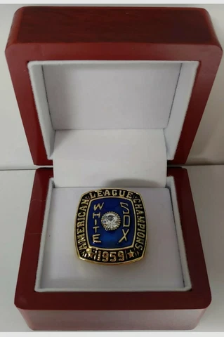 Chicago White Sox - 1959 American League Championship Ring With Wooden Box Cover