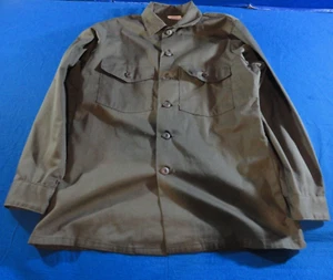 CAMISA UTILITARIA DE COLECCIÓN 1977 ERA DE LA GUERRA DE VIETNAM OG-507 VERDE PRENSA DURADERA PARA HOMBRE 15,5X33 - Imagen 1 de 12