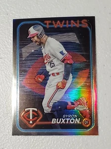 Byron Buxton 2024 Topps Chrome Lightboard Logo Refractor Parallel #10 Twins - Picture 1 of 2