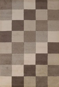 Eye-catching Gabbeh Area Rug Brown Hand-tufted Wool 5x8 ft - Picture 1 of 14