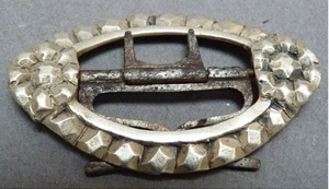 Boucle de ceinture en argent massif fin du 18e siècle Poinçon "faisceau hache" - Bild 1 von 3