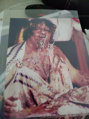 Foto firmada por Capitán Lou Albano 8x10 WWF WWE WrestleMania Nwa Mario Brothers Foto 1 de 4