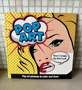 Pop Art Coloring Book By Sizzle Press NEW Coloring Craft Hobby Modern Design - Picture 1 of 3