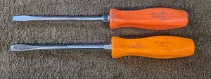 2 Snap-on SDD6 Flat Head Slotted Screwdriver Screw Driver Orange Handle 10" SDD - Picture 1 of 9