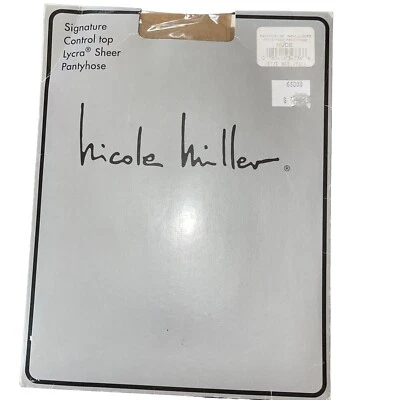 Nicole Miller Pantyhose Size Med/Tall Nude Signature Control Top Reinforced Toe - Image 1 of 2