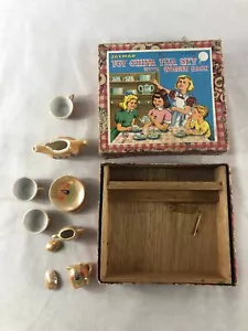 Vintage Jaymar Spielzeug Porzellan Teeservice mit Holzrücken - Bild 1 von 15