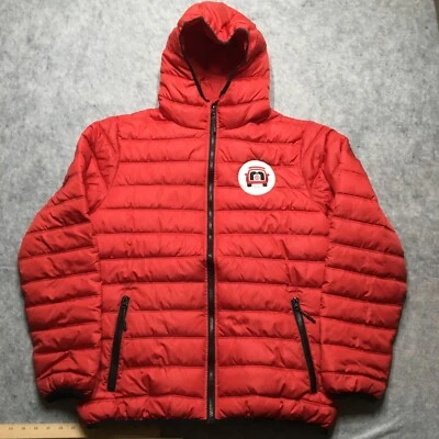 Chaqueta acolchada Target Drive Up para hombre grande L roja con capucha empleado cremallera completa logotipo de trabajo Foto 1 de 4