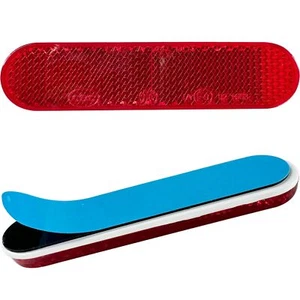 2 Stück 96x 24 x 8mm Reflektoren Fahrrad Motorrad E4 Hinten Rot Selbstklebend... - Bild 1 von 5