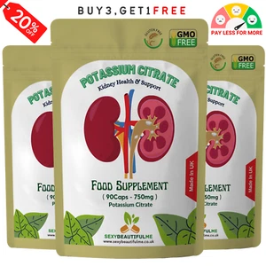 Cápsulas de citrato de potasio, 750 mg - salud renal, salud muscular y salud de la sangre - Imagen 1 de 5