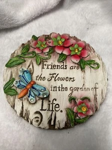 Beton Schmetterling & Blumen Gartenstein für Outdoor Gartendekoration - Bild 1 von 3