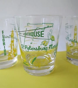 The LIGHTHOUSE St.Petersburg 3 VINTAGE DRINKING GLASSES 12 oz Florida Jambalaya - Picture 1 of 8