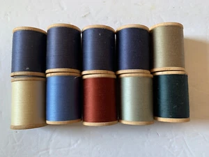 Lot of 10 Vintage American Thread Co. Twist De Luxe Cotton 700yd Spools New - Picture 1 of 6