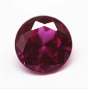 High Hardness ROUND ROSE RED RUBY LAB-CREATED AAA+ LOOSE GEMSTONE 2.5mm-10mm - Picture 1 of 6
